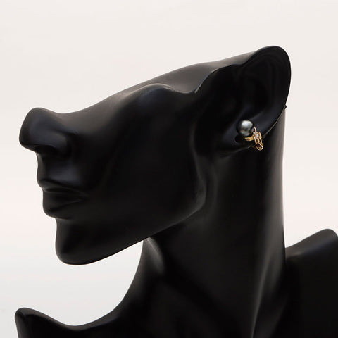Christian Dior Pearl rhinestone Earring gold WS13119