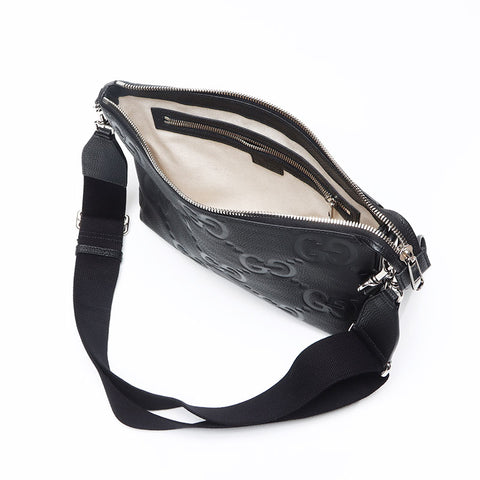 グッチ GUCCI ジャンボGG ミディアム メッセンジャーバッグ ショルダーバッグ ブラック WS13133