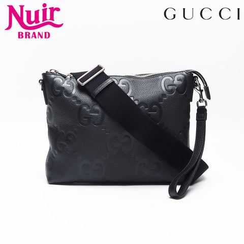 グッチ GUCCI ジャンボGG ミディアム メッセンジャーバッグ ショルダーバッグ ブラック WS13133
