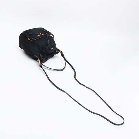 プラダ PRADA ナイロン ロゴ 2way 巾着  ヴェラ  ショルダーバッグ ブラック WS13134