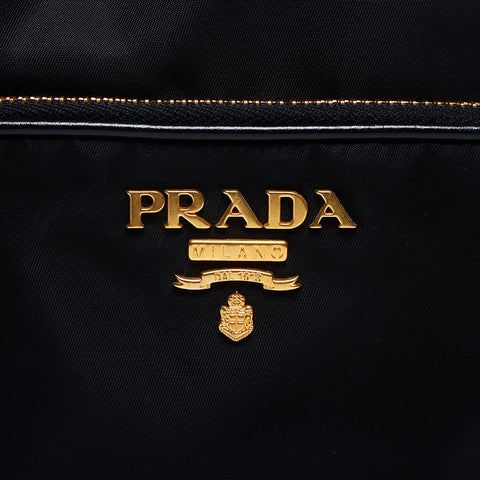 プラダ PRADA ナイロン ロゴ 2way 巾着  ヴェラ  ショルダーバッグ ブラック WS13134
