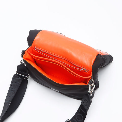 LOEWE Goya Puffer Nylon Anagram Shoulder Bag black WS13136