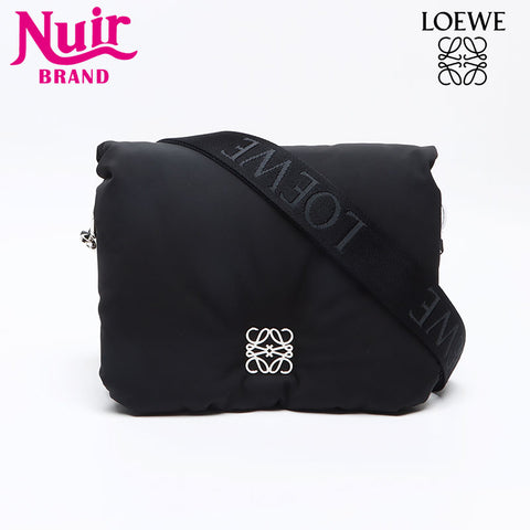 LOEWE Goya Puffer Nylon Anagram Shoulder Bag black WS13136