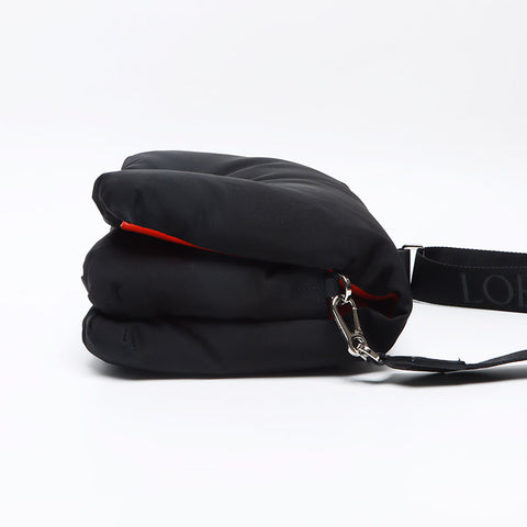 LOEWE Goya Puffer Nylon Anagram Shoulder Bag black WS13136