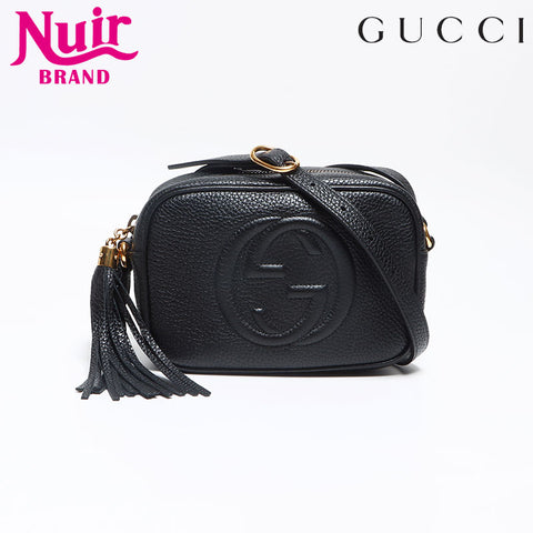 グッチ GUCCI ソーホー フリンジ レザー スモール ショルダーバッグ ブラック WS13140