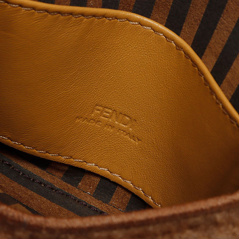 フェンディ FENDI ナノ バケット ボア バッグチャーム ショルダーバッグ ブラウン WS13141