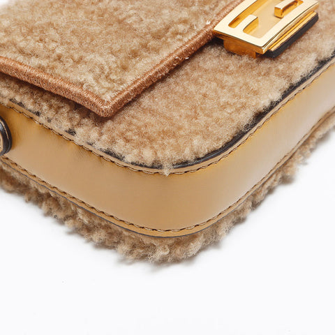 フェンディ FENDI ナノ バケット ボア バッグチャーム ショルダーバッグ ブラウン WS13141