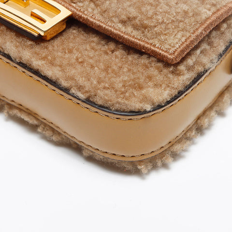 フェンディ FENDI ナノ バケット ボア バッグチャーム ショルダーバッグ ブラウン WS13141