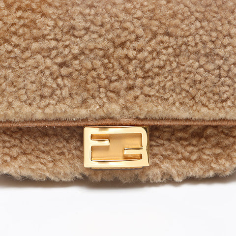 フェンディ FENDI ナノ バケット ボア バッグチャーム ショルダーバッグ ブラウン WS13141