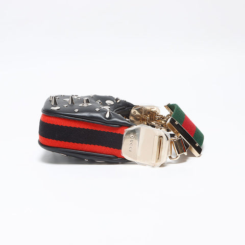 グッチ GUCCI ミニバッグ スタッズ 2way レザー ショルダーバッグ ブラック WS13145