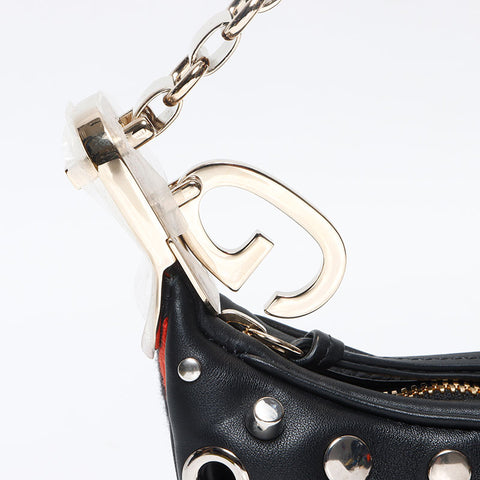グッチ GUCCI ミニバッグ スタッズ 2way レザー ショルダーバッグ ブラック WS13145