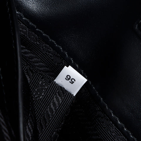 PRADA Saffiano triangle logo Shoulder Bag black WS13147