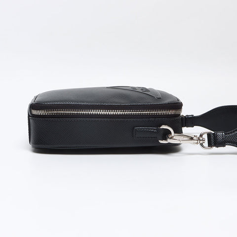 プラダ PRADA サフィアーノ トライアングルロゴ ショルダーバッグ ブラック WS13147
