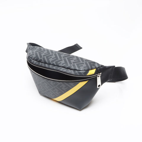 フェンディ FENDI ダイアゴナル ベルトバッグ ズッキーノ 7VA434 ショルダーバッグ グレー WS13149