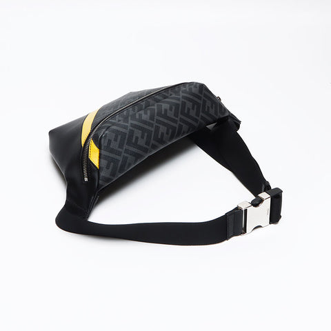 フェンディ FENDI ダイアゴナル ベルトバッグ ズッキーノ 7VA434 ショルダーバッグ グレー WS13149