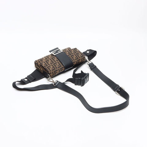 FENDI Zucca 2way Shoulder Bag Brown WS13150