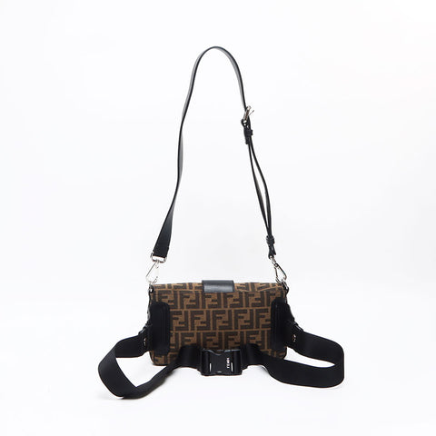 FENDI Zucca 2way Shoulder Bag Brown WS13150