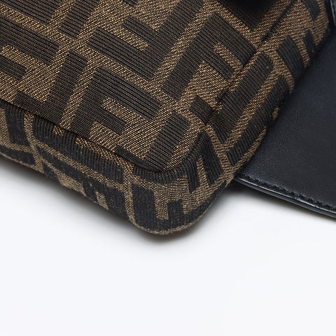 FENDI Zucca 2way Shoulder Bag Brown WS13150