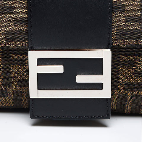 FENDI Zucca 2way Shoulder Bag Brown WS13150