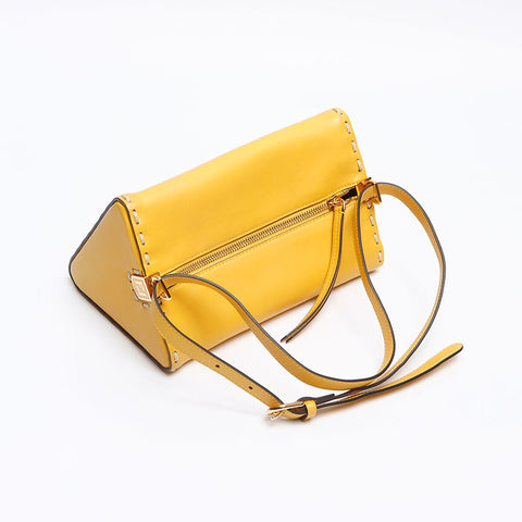 フェンディ FENDI トライアングル セレリア ショルダーバッグ イエロー WS13163