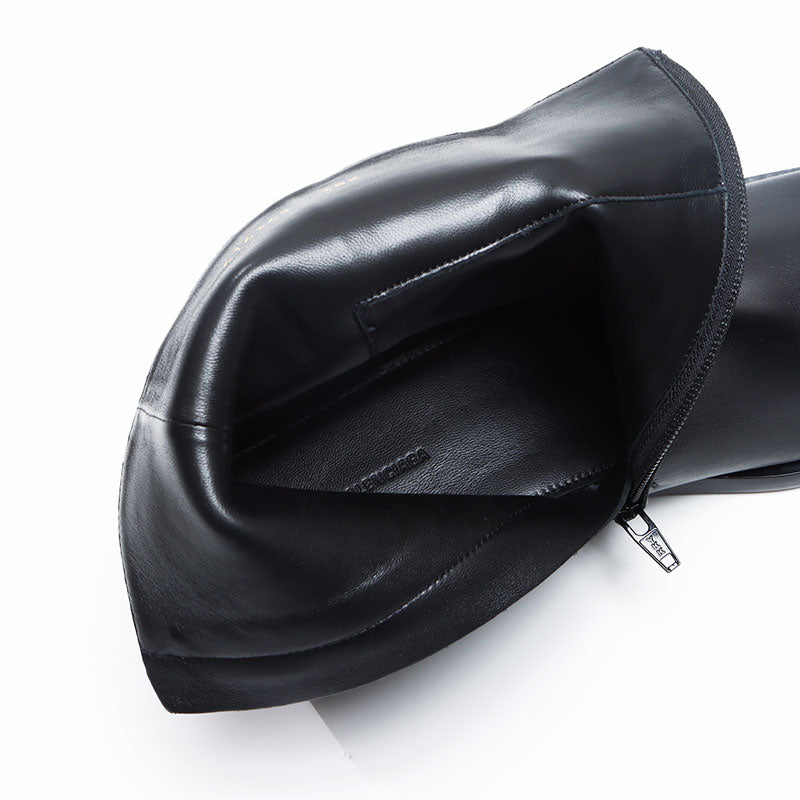 バレンシアガ BALENCIAGA BBロゴ サイドジップ レザー Size:38.5 約