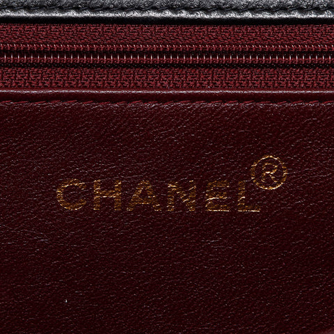 CHANEL Pushlock Lambskin Matelasse 1999-2000 Shoulder Bag black WS13167