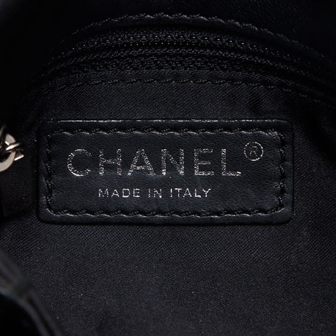 CHANEL Lambskin Wild Stitch Mini 14th Series Shoulder Bag black WS13168