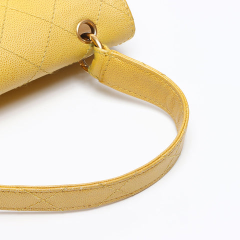 CHANEL 鱼子酱皮 Wild Stitch 5th Series 1999-2000 手提包 黄色 WS13170