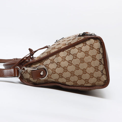 グッチ GUCCI ×BALENCIAGA バレンシアガ GGキャンバス ネオ クラシック シティ ショルダーバッグ ブラウン WS13181