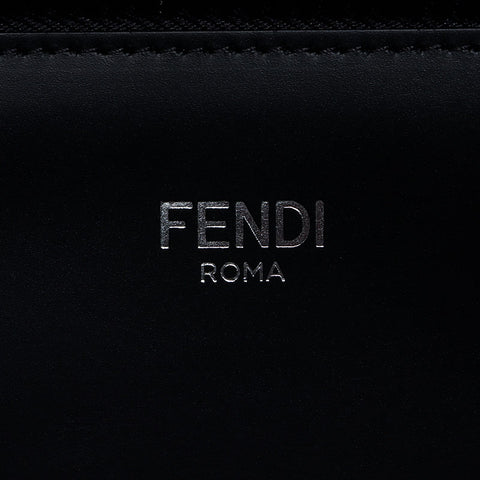 FENDI Peekaboo I See You Medium 2way Matte Black Metal Shoulder Bag black WS13183