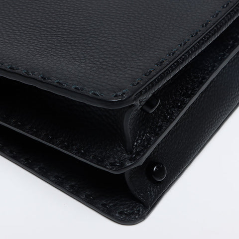 FENDI Peekaboo I See You Medium 2way Matte Black Metal Shoulder Bag black WS13183