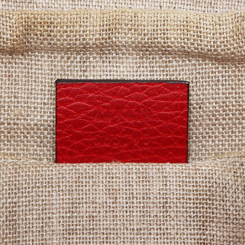 グッチ GUCCI GGキャンバス レッド レザー ショルダーバッグ ベージュ WS13184