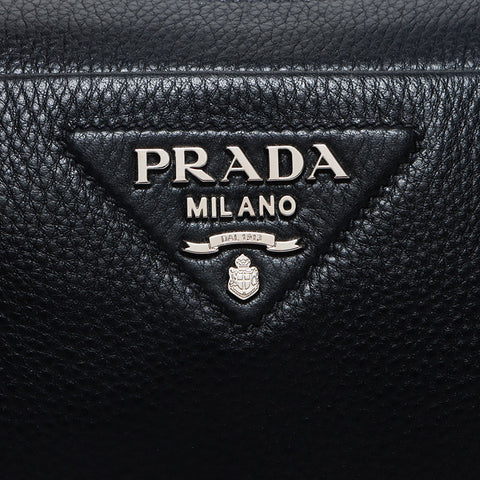 プラダ PRADA ソフトレーザー ロゴ ショルダーバッグ ブラック WS13185