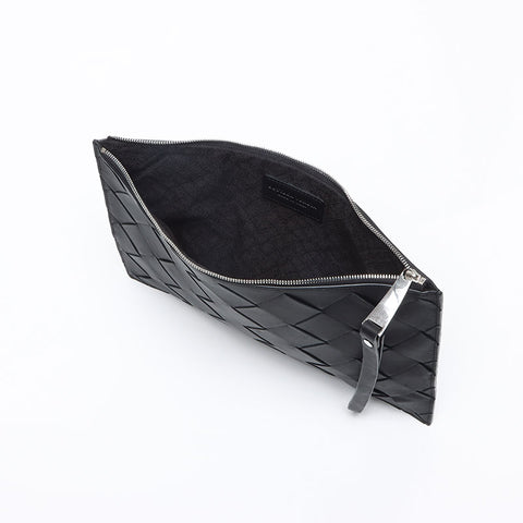 BOTTEGAVENETA INTRECCIATO Lamb Leather Clutch bag black WS13186