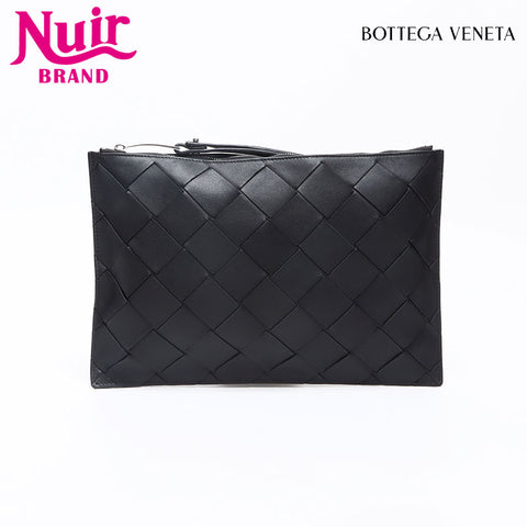 BOTTEGAVENETA INTRECCIATO Lamb Leather Clutch bag black WS13186