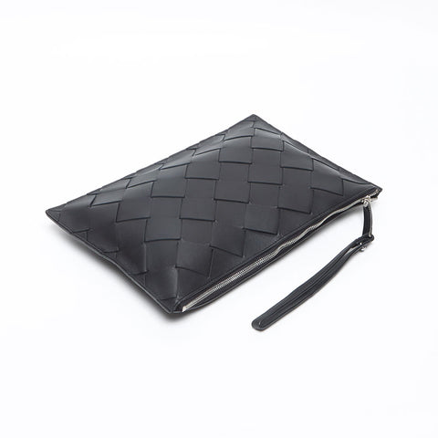 BOTTEGAVENETA INTRECCIATO Lamb Leather Clutch bag black WS13186