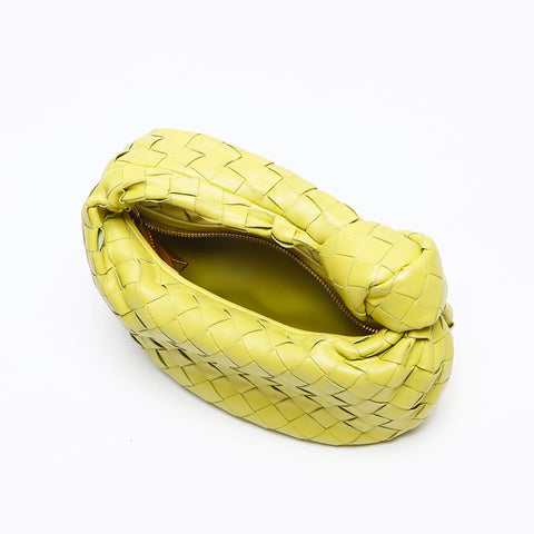 ボッテガヴェネタ BOTTEGAVENETA ラムスキン ミニ ナッパ イントレチャート ジョディ ミニ ハンドバッグ イエロー WS13187