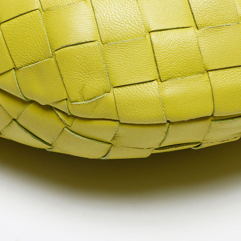 ボッテガヴェネタ BOTTEGAVENETA ラムスキン ミニ ナッパ イントレチャート ジョディ ミニ ハンドバッグ イエロー WS13187