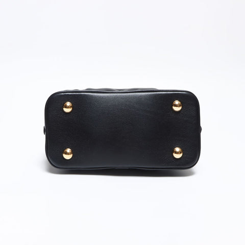 LOUIS VUITTON Alma Soft BB Bubble Gram Leather Shoulder Bag black WS13194