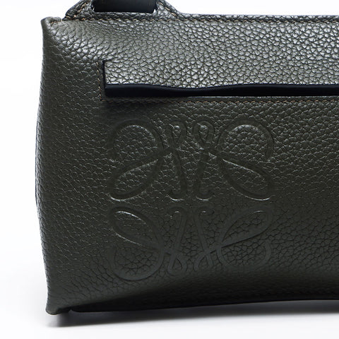 ロエベ LOEWE アナグラム レザー バーティカルTポケット ショルダーバッグ グリーン WS13201