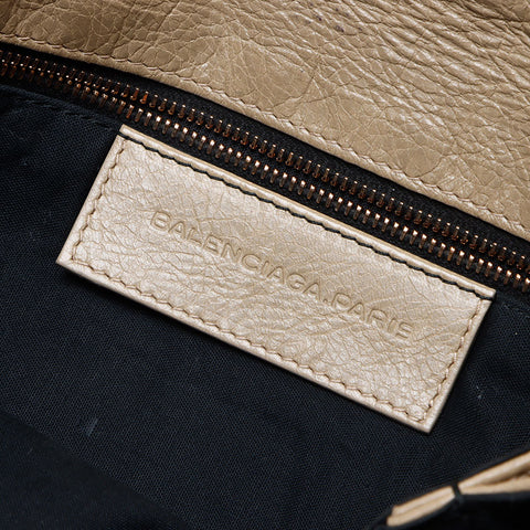 BALENCIAGA Giant Envelope 皮革金色金属 186182 手拿包米色 WS13211