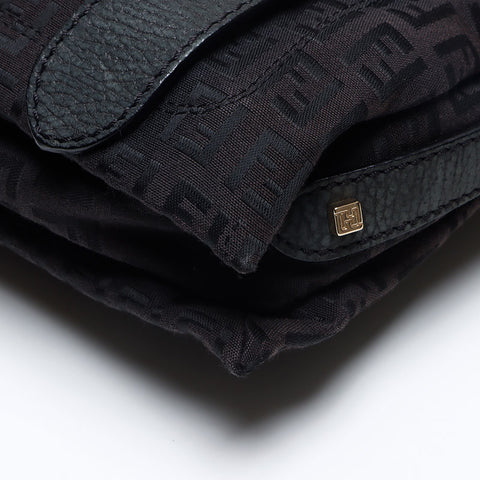 フェンディ FENDI ズッキーノ ロゴ ショルダーバッグ ブラック WS13217