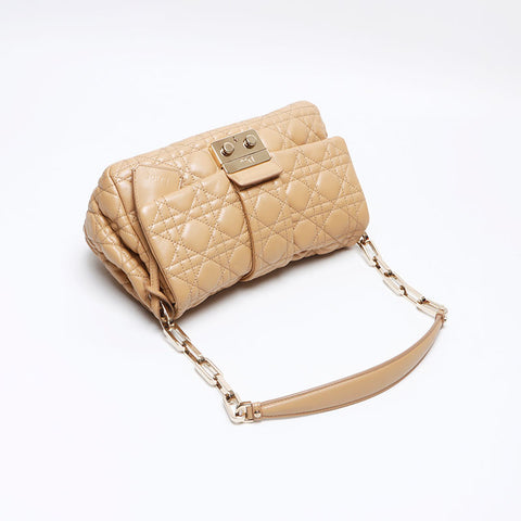 Christian Dior Cannage New Rock Semi-Shoulder M98020SSQ Shoulder Bag beige WS13219