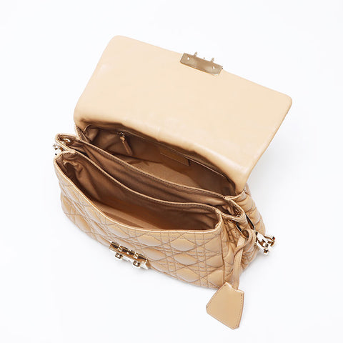 Christian Dior Cannage New Rock Semi-Shoulder M98020SSQ Shoulder Bag beige WS13219