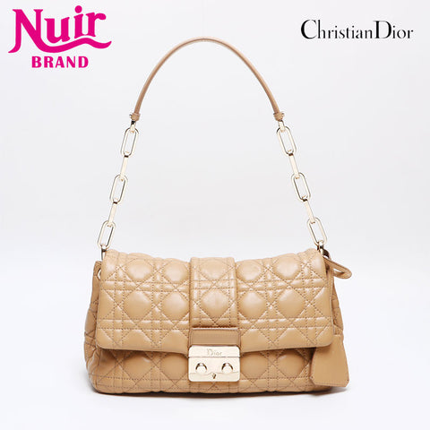 Christian Dior Cannage New Rock Semi-Shoulder M98020SSQ Shoulder Bag beige WS13219