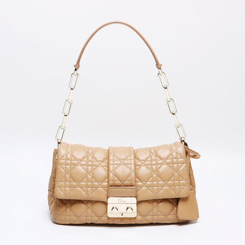 Christian Dior Cannage New Rock Semi-Shoulder M98020SSQ Shoulder Bag beige WS13219