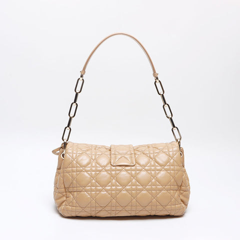 Christian Dior Cannage New Rock Semi-Shoulder M98020SSQ Shoulder Bag beige WS13219