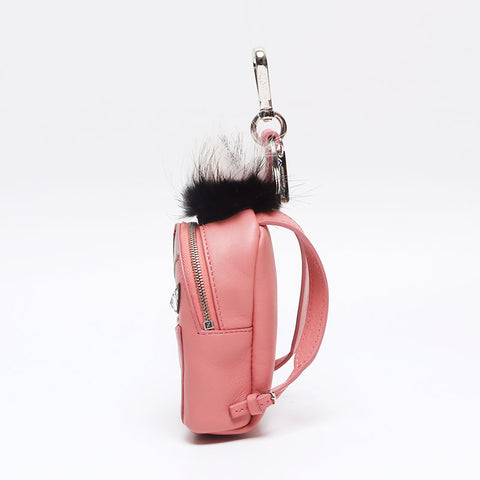 fendi mini backpack keychain FENDI Monster Bag Charm Bugs Keychain Pouch pink WS13220 – NUIR VINTAGE