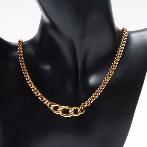 Christian Dior Chain CDs logo Necklace gold WS13221