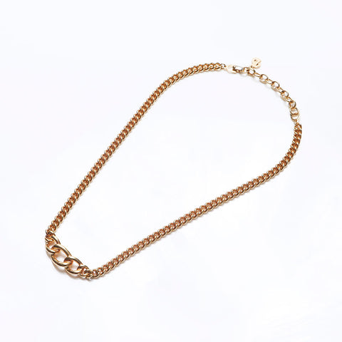 Christian Dior Chain CDs logo Necklace gold WS13221